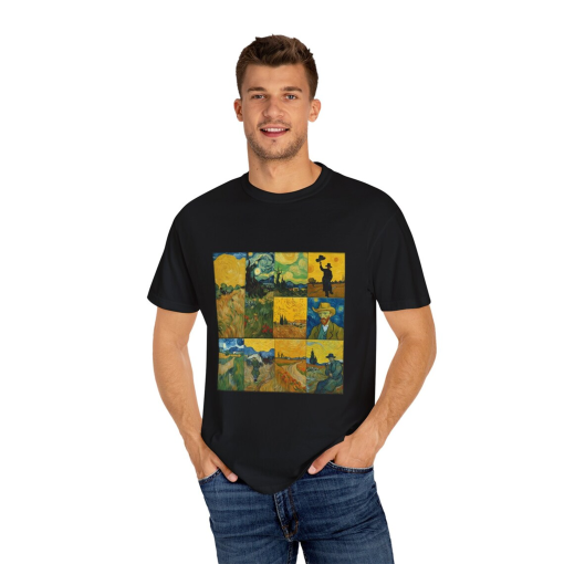 Vincent Van Gogh Art Tee – Unisex Garment-Dyed T-Shirt, Grunge Aesthetic Shirt, Art Lover Gift, Men’s & Women’s Tumblr Tshirt