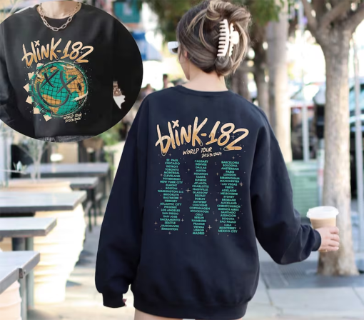 Blink 182 Shirt, Blink 182 The World TourShirt, Rock n Roll Shirt, World Tour 2023-2024 Shirt Trending Shirt