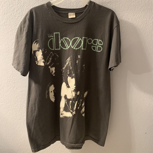 Vintage The Doors Graphic Band Tee Short Sleeve T-Shirt – Nostalgia Vintage Style The Doors Tshirt – Festival Clothing Rock Band