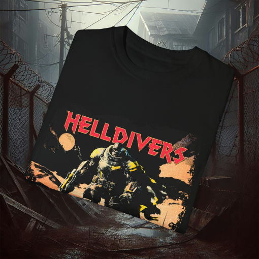 Helldivers 2 Retro Design Comfort Colors Fanmade Garment Dyed Unisex T Shirt