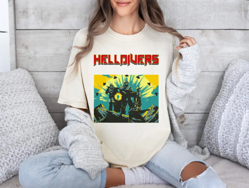 Helldivers 2 T Shirt, Helldivers Video Game Shirt For Him, Unisex Comfort Colors Gaming Tee, Gift For Helldivers Lovers