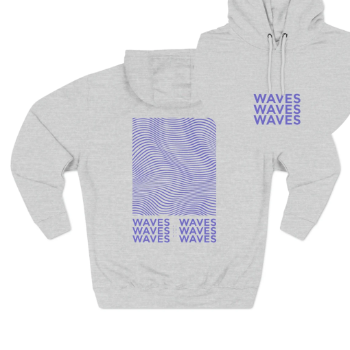 WAVES Hoodie both sexes Best Oversized Quality Fashion Sweatshirt Hip Hop Streetwear 100% Cotton WAVES Pullover