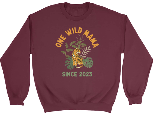 Personalised Mum Mummy Gift Sweatshirt Mens Womens Wild Mama Since Jumper