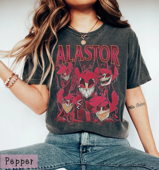 Limited Alastor Hazbin Hotel Vintage T-Shirt, Gift For Woman and Man Unisex Garment-Dyed T-shirt, Comfort Colors T-Shirt