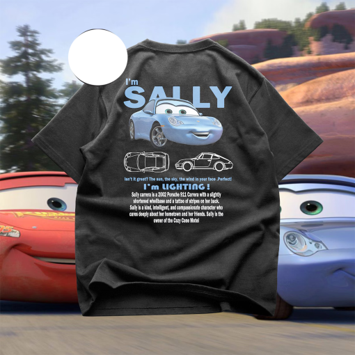 Limited Sally T-Shirt – Sally And McQueen Fan tee – Cars Movie Tee – McQueen Shirt – Couple Shirts – Vintage Car Tee