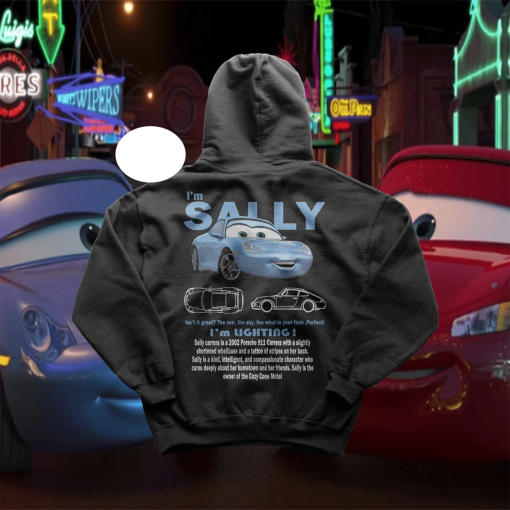 Limited Sally Hoodie – Sally And McQueen Fan Hoodie – Cars Movie Hoodie – McQueen Hoodie – Couple Hoodies – Vintage Car Hoodie