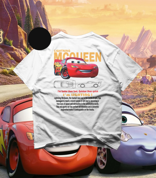 Limited McQueen T-Shirt – Lightning McQueen Fan tee – Cars Movie Tee -McQueen And Sally Shirt – Couple Shirts – Vintage Car Tee – Sally Tee