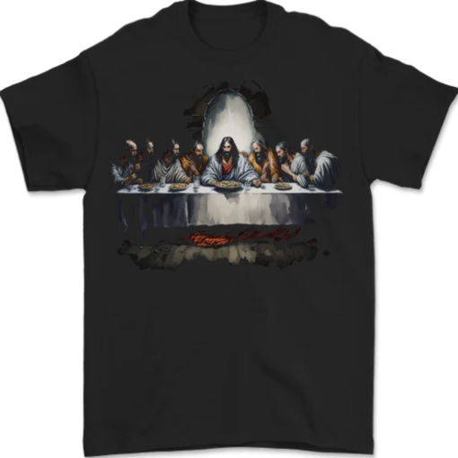 Jesus Christ The Last Supper Mens T-Shirt 100% Cotton