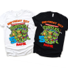 Ninja Turtles Personalized Birthday Boy T-shirt, Custom Ninja Turtles Birthday T-shirts, Ninja Turtles Family matching shirts