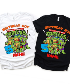 Personalized Ninja Turtles Personalized Birthday Boy T-shirt,…