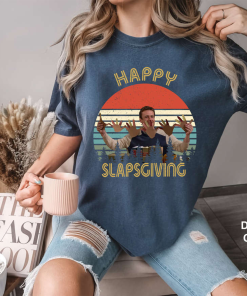 Happy Slapsgiving Retro Vintage Comfort Colors Shirt…