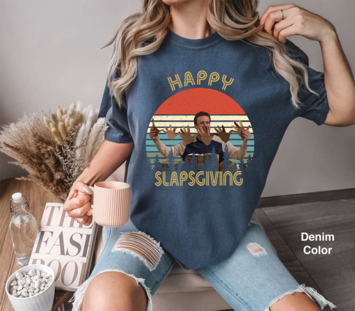 Happy Slapsgiving Retro Vintage Comfort Colors Shirt – Funny Thanksgiving Gift 2024