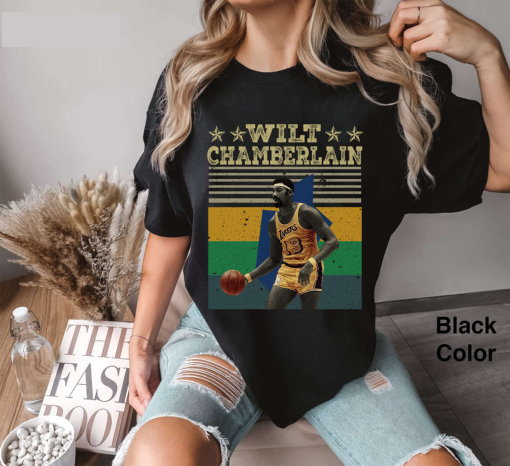 Wilt Chamberlain Retro Vintage T-Shirt: Funny Basketball Tee 2024 Gift for Friends