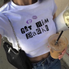 Even a Girlboss Needs Forehead Kisses Crop Top, Heavy Cotton, Iconic Slogan Baby Tee, 90s Aesthetic Vintage Tee, Trending Print Top