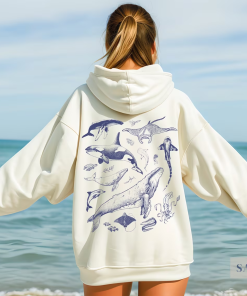 Underwater Sea Animal Vintage Hoodie | Gift…