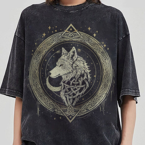 Walhalla Wolf Maske Runen Nordischer Kompass Wikinger T-shirt, NORSE ULV Essential T-Shirt