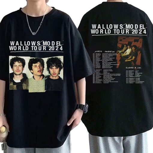 Wallows Model 2024 World Tour Double Sided Shirt, Wallows 2024 Concert Tee, Wallows Band Fan Shirt, Wallows Music Tour Merch