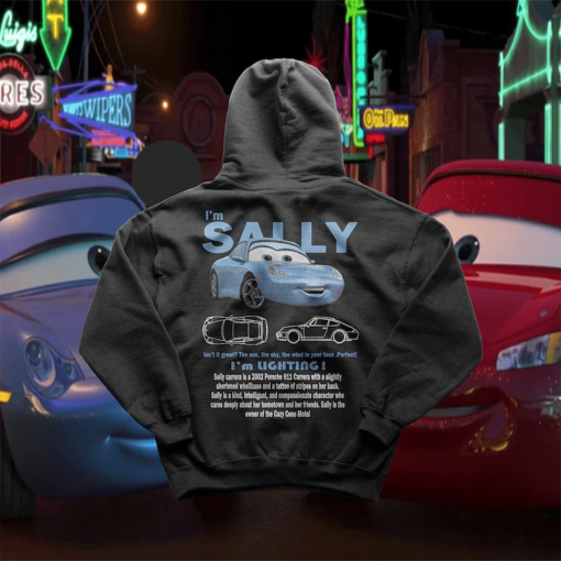 Limited Sally Hoodie – Sally And McQueen Fan Hoodie – Cars Movie Hoodie – McQueen Hoodie – Couple Hoodies – Vintage Car Hoodie