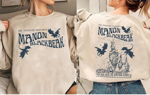 Manon Blackbeak Throne of Glass Double-Sided Sweatshirt, Sarah J Maas Merch, Rowan Whitethorn, ACOTAR Crescent City Rhysand,Book Quote Shirt