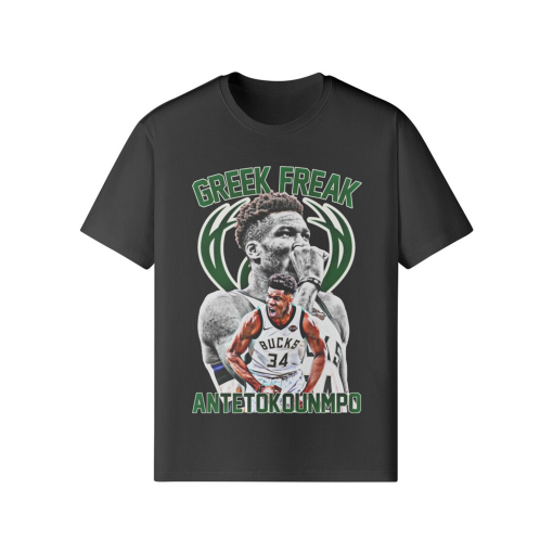 Giannis Antetokounmpo Tshirt, Milwaukee Bucks Tee Basketball Fan Shirt