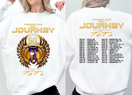 Journey Freedom Tour 2024 Shirt, Journey With Toto 2024 Concert Shirt, Journey Band Fan Shirt, Journey Shirt Gift, Journey Freedom Tour Tee