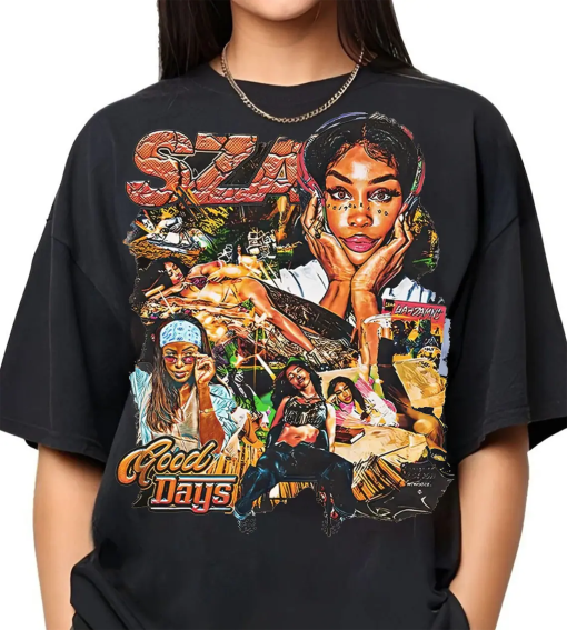 Vintage SZA Good Days T-Shirt,Good Days T-Shirt,Retro American Rapper Oversized Shirt,90s Graphic Style Shirt,Rap Hip Hop Bootleg Gift