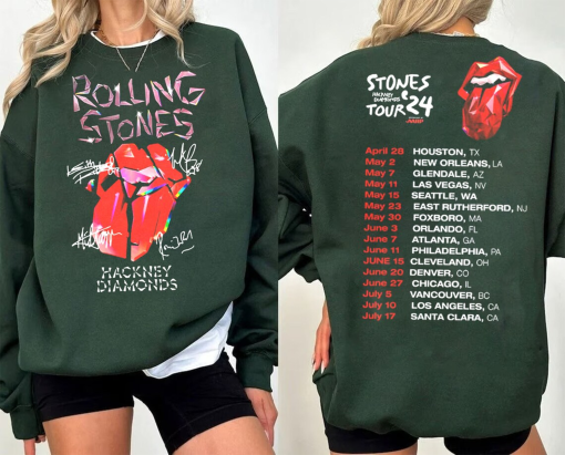 Vintage Rolling Stones Tour 2024 Shirt, Rolling Stones Band Fan Shirt,Hackney Diamonds Tour Shirt,Rock and roll shirt,Music Festival Tee