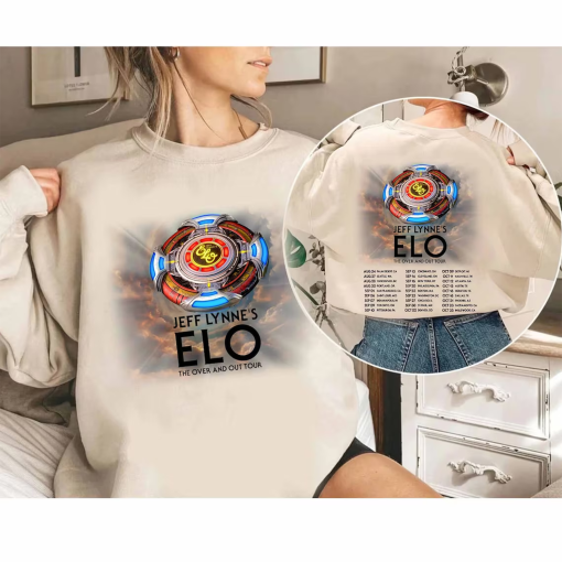 Jeff Lynne’s ELO – The Over and Out Tour 2024 Shirt, Jeff Lynne’s ELO Band Fan Shirt, Electric Light Orchestra 2024 Shirt, Over and Out Tour