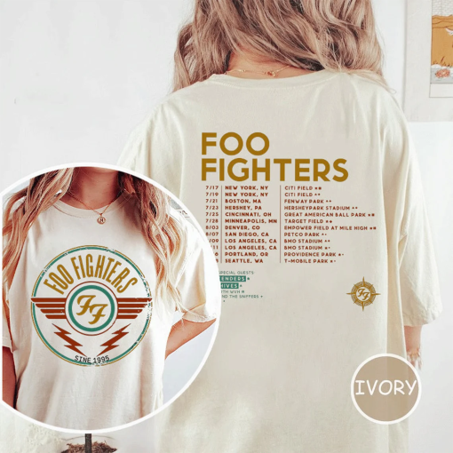 Comfort Colors® Foo Fighters 2024 Tour Shirt, Everything Or Nothing At Shirt, Foo Fighters Band Shirt, Foo Fighters Gift, Foo Fighter Merch