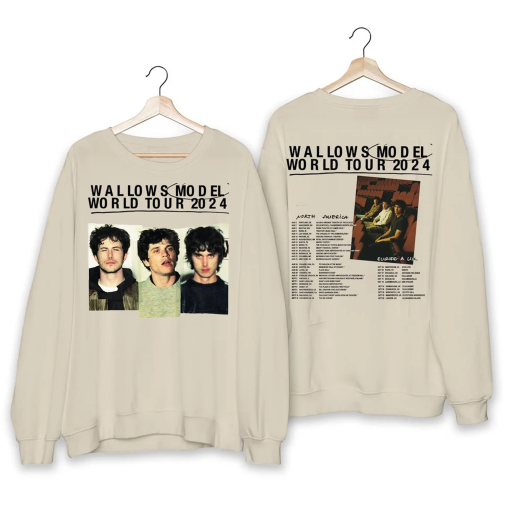 Wallows Model 2024 World Tour Double Sided Shirt, Wallows 2024 Concert Tee, Wallows Band Fan Shirt, Wallows Music Tour Merch