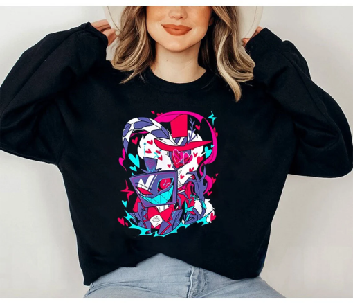 VOX Graphic Retro T-Shirt, hazbin hotel VOX Classic Hoodie, Helluva Boss VOX Characters Sweatshirts