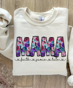 Purple Spring Floral Mama shirt, Mama Floral…