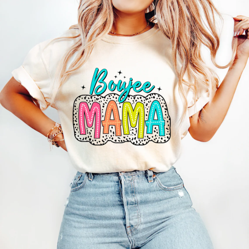 Boujee Mama shirt, Dalmatian Dots shirt, Sublimation shirt, Digital shirt, Bright Doodle, Trendy Mom shirt, Mama Shirt shirt,