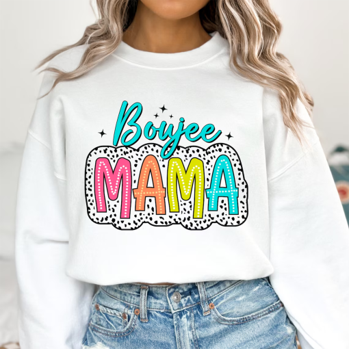 Boujee Mama shirt, Dalmatian Dots shirt, Sublimation shirt, Digital shirt, Bright Doodle, Trendy Mom shirt, Mama Shirt shirt,