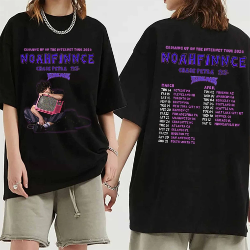 Noahfinnce – Growing up on the Internet 2024 Tour Shirt, Noahfinnce Fan Shirt, Noahfinnce 2024 Concert Shirt, Growing up on the Internet Tee