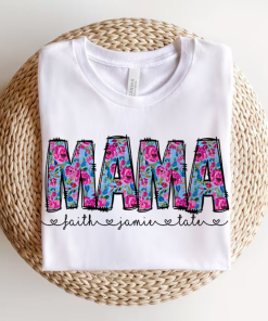 Pink Floral Mama shirt, Floral Spring Mama…