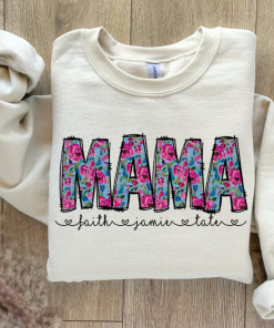 Pink Floral Mama shirt, Floral Spring Mama…