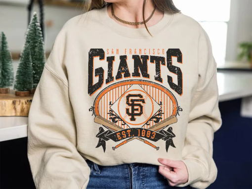 San Francisco Baseball Sweatshirt | Vintage Style San Francisco Baseball Crewneck Sweatshirt | San Francisco EST 1883 Sweatshirt | Game Day