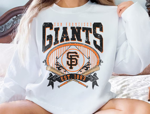 San Francisco Baseball Sweatshirt | Vintage Style San Francisco Baseball Crewneck Sweatshirt | San Francisco EST 1883 Sweatshirt | Game Day