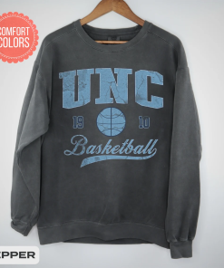 UNC Basketball Vintage Style Comfort Colors Sweatshirt,…