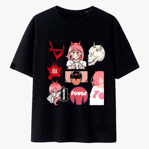 Benpaolv Stylized Cartooncore Chainsaw Man T-Shirt