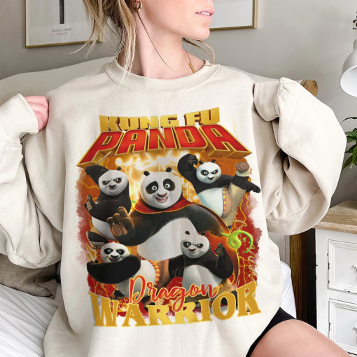 Kung Fu Panda Po Bootleg Shirt, Vintage Po Panda Shirts, Kung Fu Panda 4 Tee, Kung Fu Panda Movie Merch, Cute Panda Black and White Panda