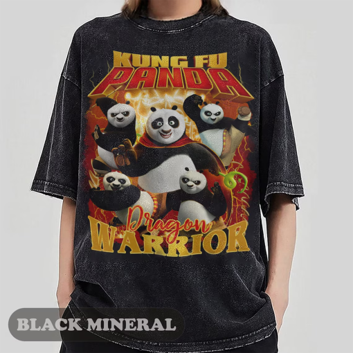 Kung Fu Panda Po Bootleg Shirt, Vintage Po Panda Shirts, Kung Fu Panda 4 Tee, Kung Fu Panda Movie Merch, Cute Panda Black and White Panda