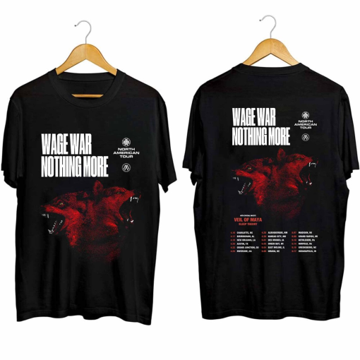 Nothing More and Wage War Spring 2024 US Tour Shirt, Nothing More Fan Shirt, Wage War 2024 Tour Shirt