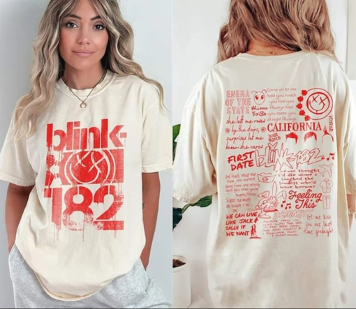 Vintage Blink 182 The World Tour 2023-2024 2Sides Shirt, Blink 182 Rock n’ Roll T Shirt, Rock n’ Roll Shirt, Blink 182 Shirt, Retro Shirt