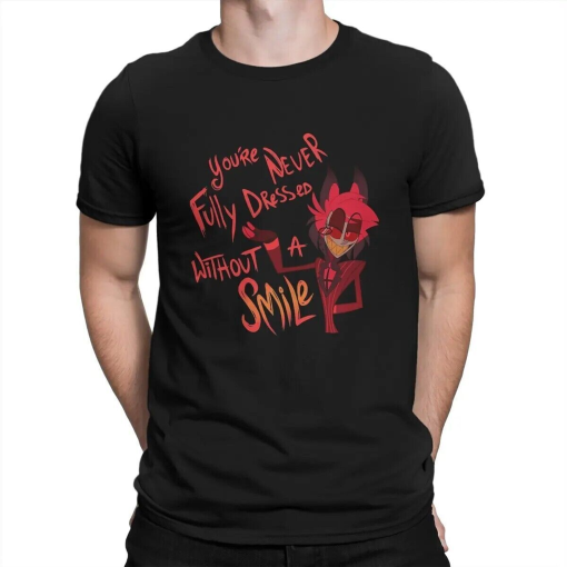 Hazbin Hotel Unisex Alastor you are never fully dressed without a smile T-shirt