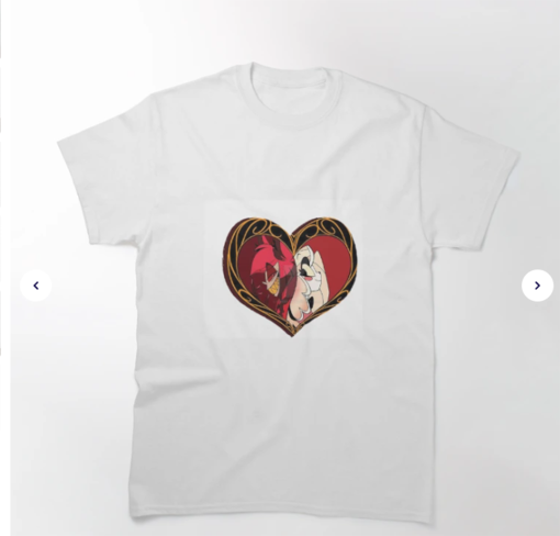 Chemise Alastor Valentines Day Hazbin Hotel, Chemise Helluva Boss, Chemise Hazbin Hotel, Chemise de dessin animé, Angel Dust Fan Art, Chemise Alastor T-shirt classique