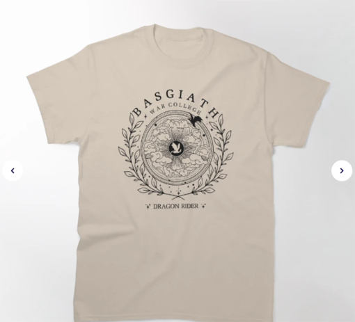 Basgiath War College Quatrième Aile Dragon Rider Fantasy Bookish Book Lover Cadeaux T-shirt classique