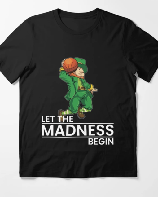 Chemise de basket-ball, fan de basket-ball Slam Dunk Leprechaun et joueur T-shirt de la Saint-Patrick, cadeau de balle universitaire T-shirt essentiel