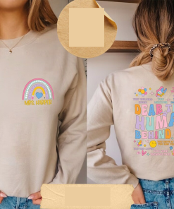 Dear Tiny Human Behind Me Sweatshirt, Custom…